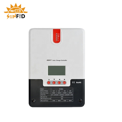 controlador TTL RS485 BT da energia solar de bateria de lítio 24V de 60A 12V Powerwall 48V LCD