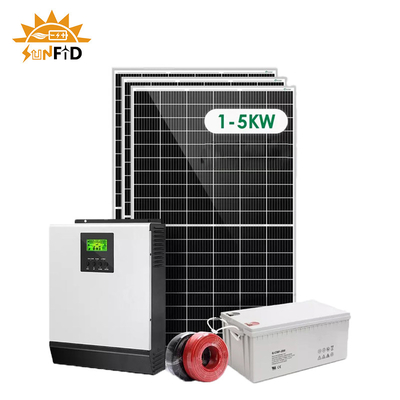 2KW fora do sistema das energias solares da grade para o sistema fotovoltaico do painel solar da casa 12V 400Ah