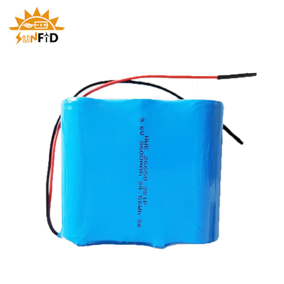 bloco recarregável 26650 3S1P Lifepo4 da bateria de lítio de 9.6V 3.6Ah