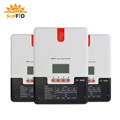 controlador TTL RS485 BT da energia solar de bateria de lítio 24V de 60A 12V Powerwall 48V LCD