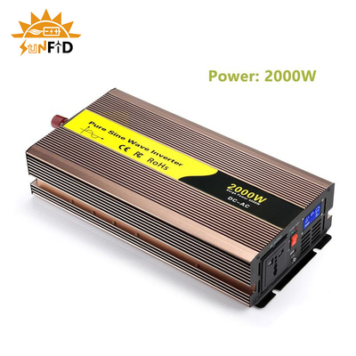 12V C.C. pura do inversor do poder de onda do seno do volt 2000w a C.A. 110V 220V