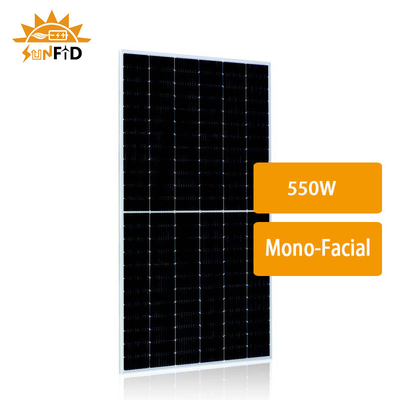 eficiência elevada cristalina de Monofacial da pilha de 550W PERC Customized Solar Panels Half mono