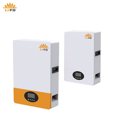 10KWh Sistema de bateria doméstica Vida útil de ciclo longo 51.2V LiFePO4 Bateria montada na parede