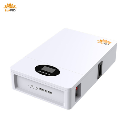 5KWh Sistema de energia doméstica 51.2V 100Ah LiFePO4 Bateria montada na parede