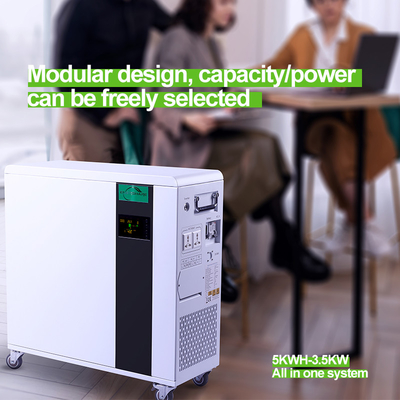 Sistema residencial 5KWH todo do armazenamento de energia 7.5KWH em baterias de um lítio