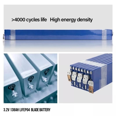 Pilhas da lâmina Lifepo4 3,2 V 138AH para o sistema do armazenamento de energia solar