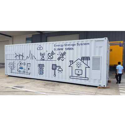 0.5MW na grade fora do recipiente Lifepo4 IP65 do sistema solar 1MWH ESS da grade exterior